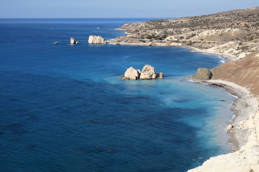La costa xipriota banyada pel Mediterrani